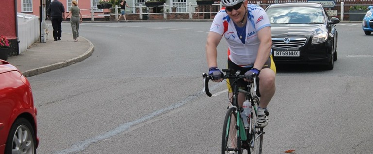 Blesma employee cycled from London to Colchester to raise almost £1,200 for one of the oldest military charities