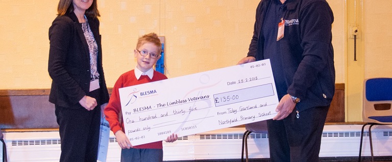 Primary school pupil uses initiative to raise money for Blesma