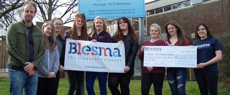 Hailsham College Students raise over £1,000 for Blesma