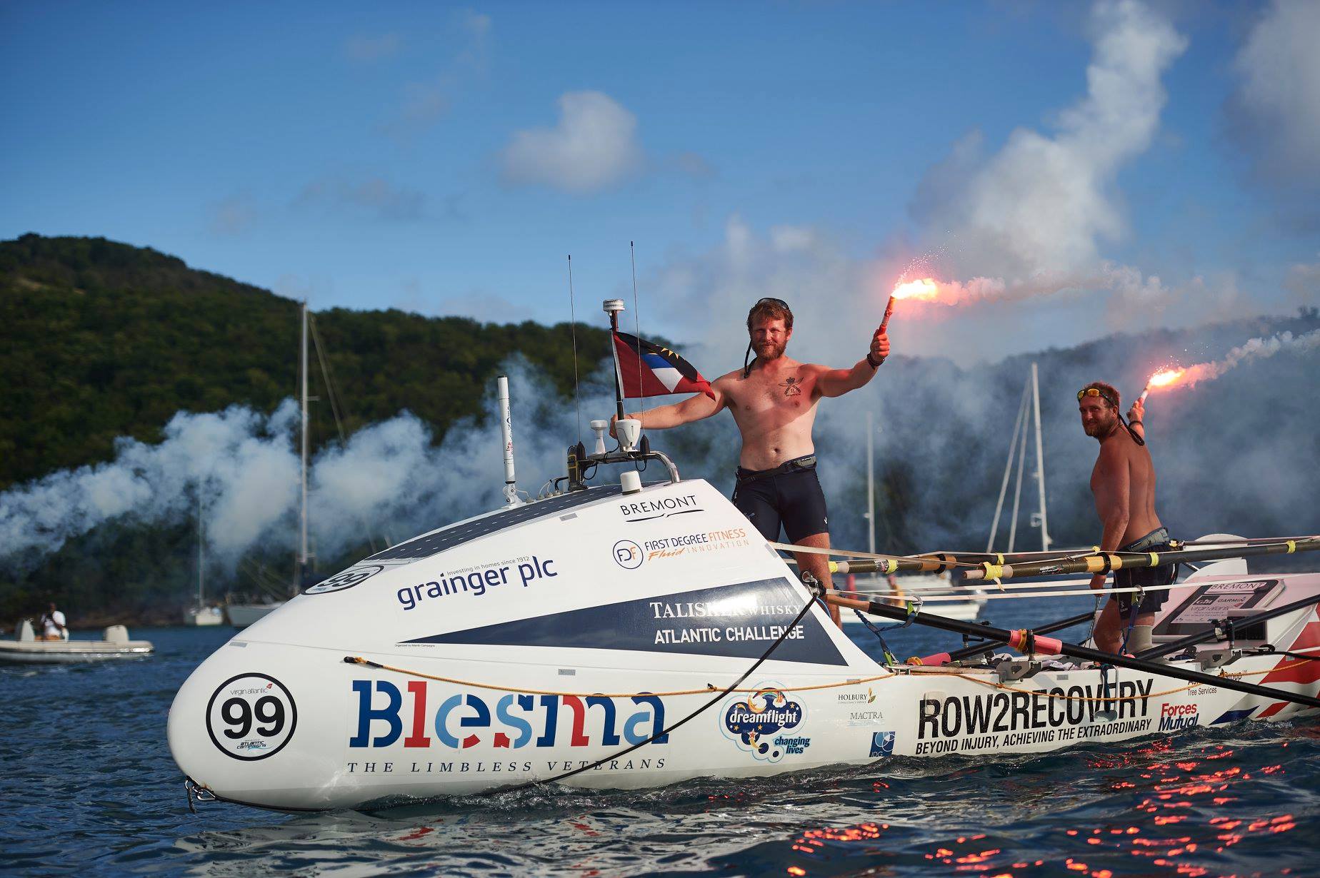 Row2Recovery reach the finish line setting a new World Record as