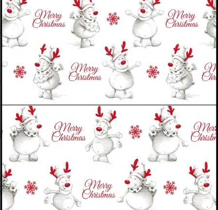 "Happy Christmas Reindeer" gift wrap