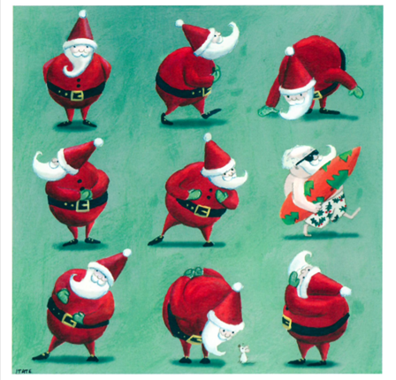 "Santa's Holiday" Christmas Cards