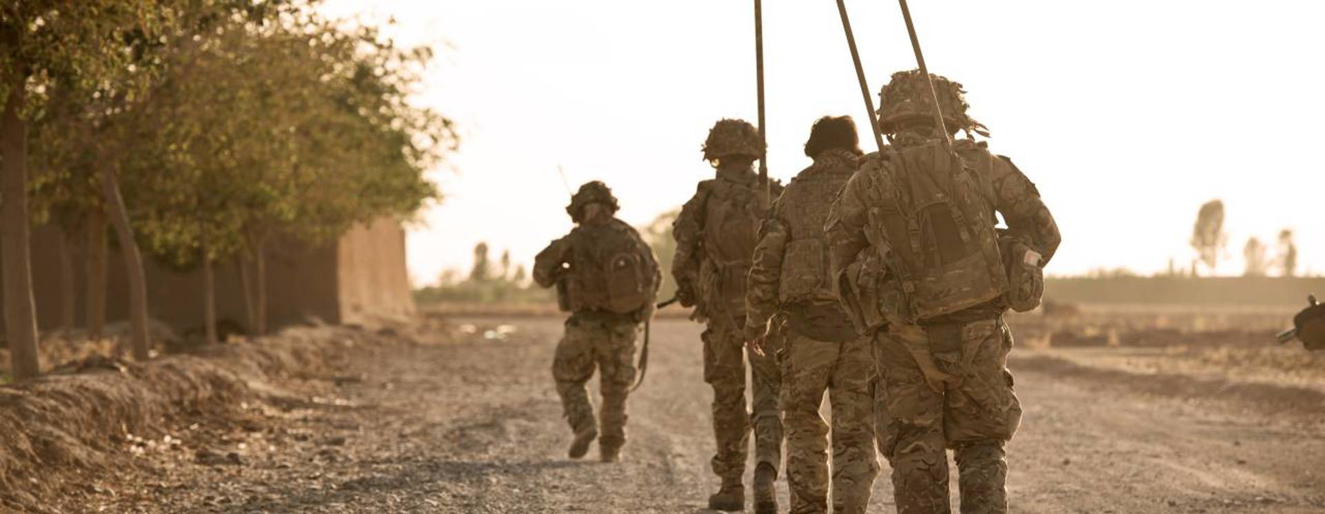 Soldiers on patrol in Afghanistan